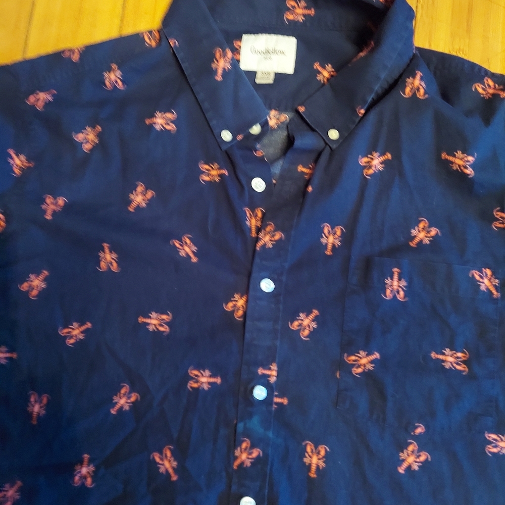 Goodfellow Fun  Red Lobster print shirt 3xb
